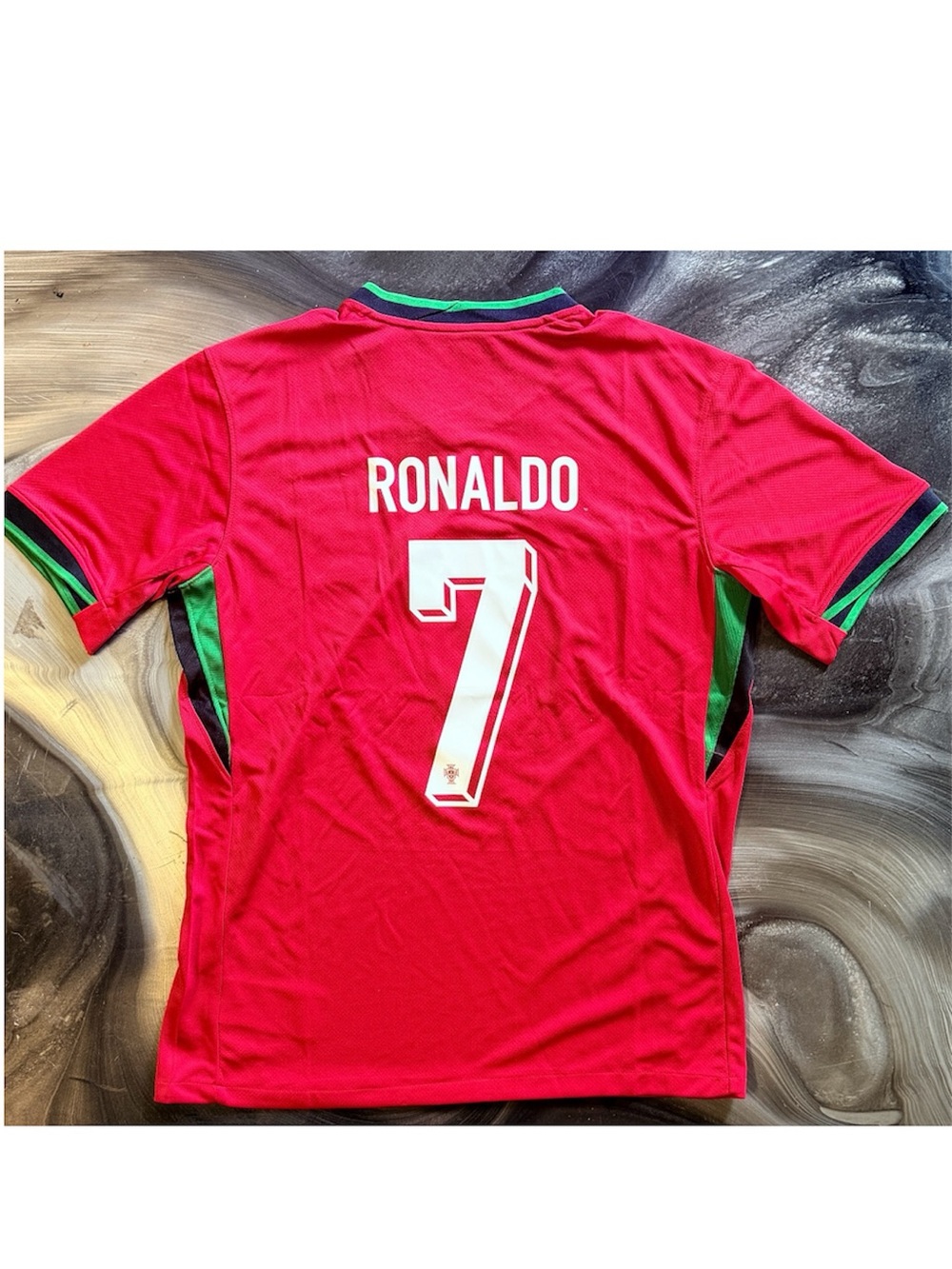 Men Red Portugal Soccer Jersey with Number 7#